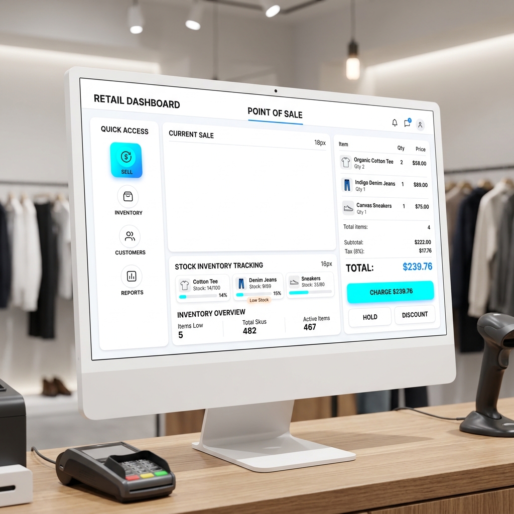 OmniPOS retail checkout visual